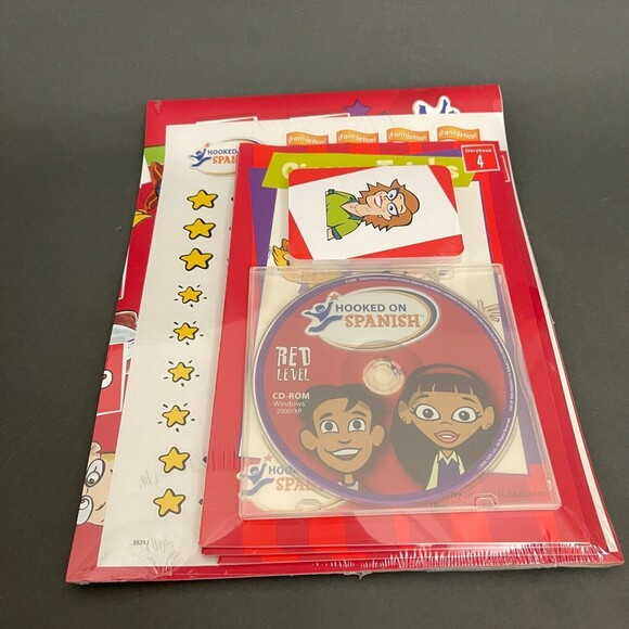 Hooked on Spanish Red Level CD Cards Replacement Add-on Ages 4-6 - New Sealed - Picture 5 of 5